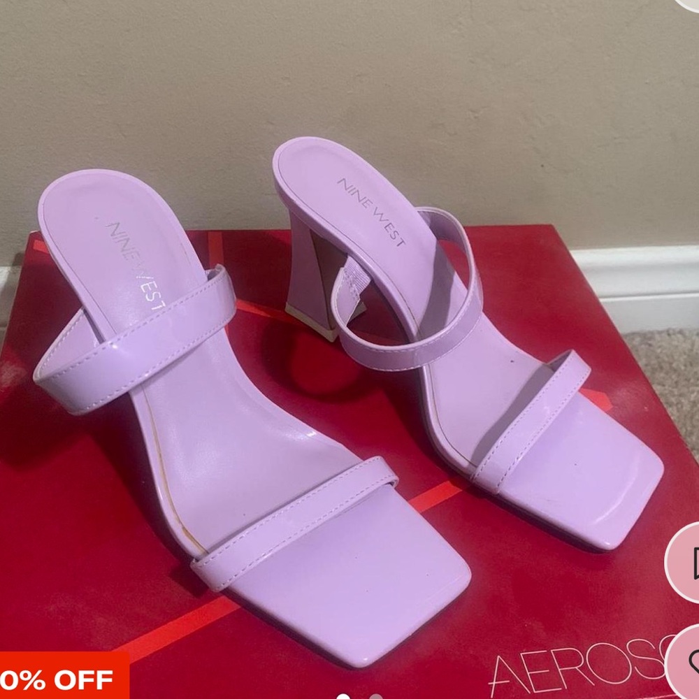 purple nine west heels